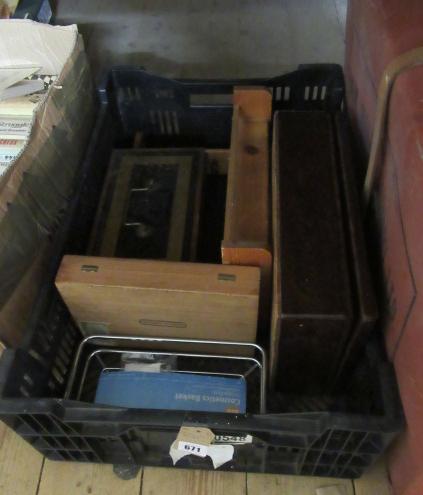 CRATE OF VINTAGE BOXES Image