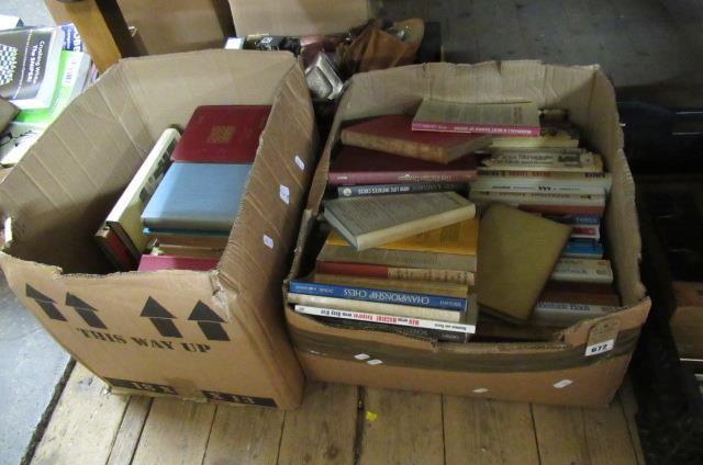 TWO BOXES OF CHESS BOOKS Image