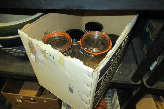 BOX OF KILNER STYLE JARS Image