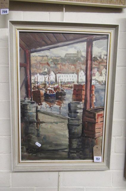WATERCOLOUR HARBOUR SCENE Image