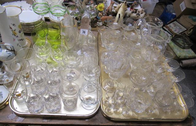 TWO TRAYS OF GLASS Image