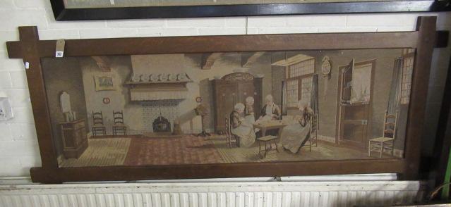 LARGE OAK FRAMED TAPESTRY Image
