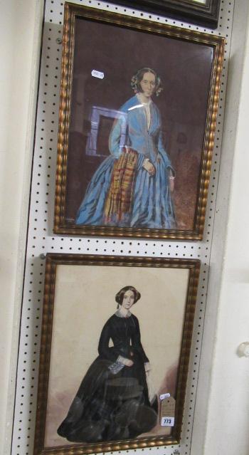 PAIR OF VICTORIAN PORTRAITS BY ADOLPHE Image