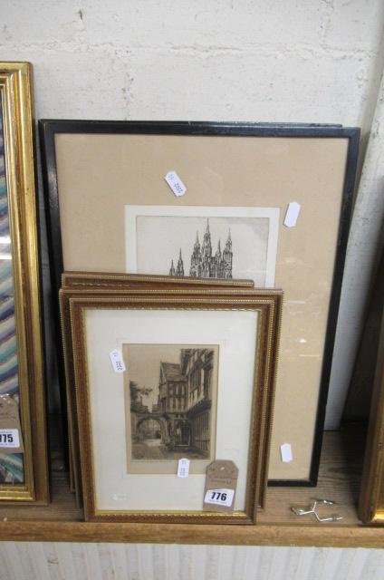 FIVE ARCHITECTURAL ETCHINGS Image