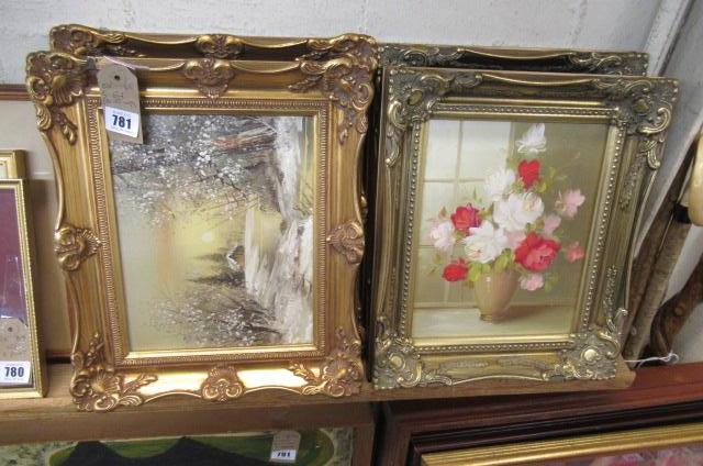 FIVE OIL PAINTINGS Image
