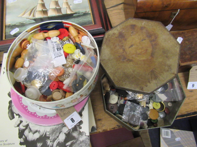 TWO TINS OF BUTTONS Image