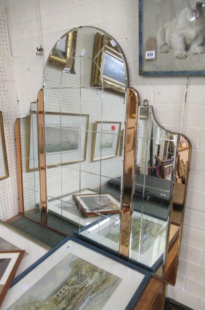 ART DECO STYLE OVER MANTLE MIRROR Image