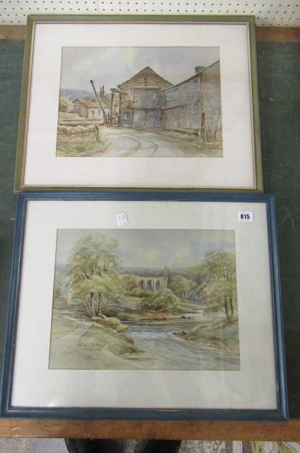 TWO SIGNED WATERCOLOURS Image