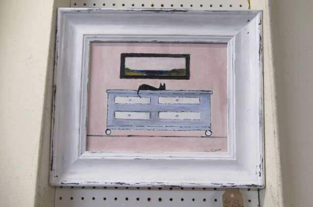 J TRUEMAN OIL     CAT ON DRAWER Image