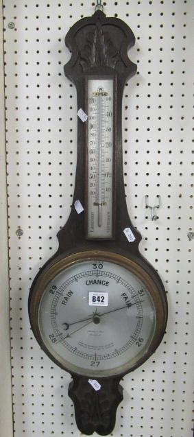 OAK CASED BAROMETER Image