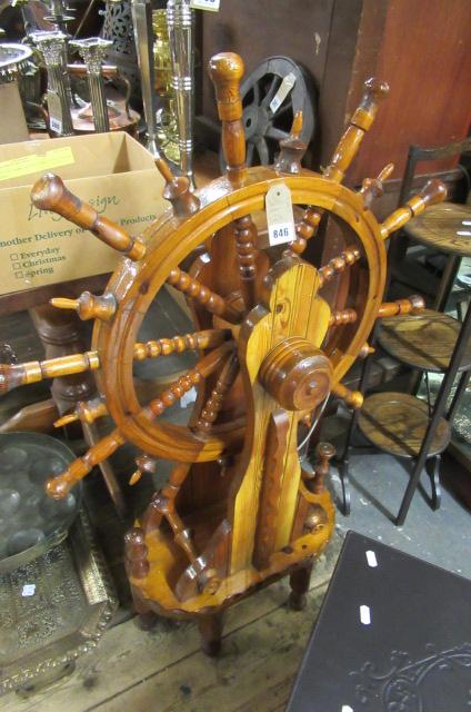 SHIPS WHEEL ON STAND Image