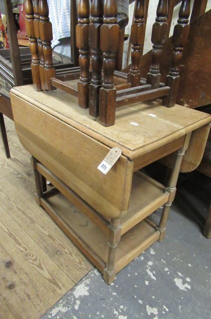 TWO TIER OAK DROP LEAF TABLE Image