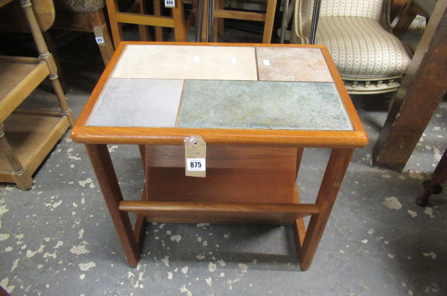 TEAK TILE TOP TABLE Image