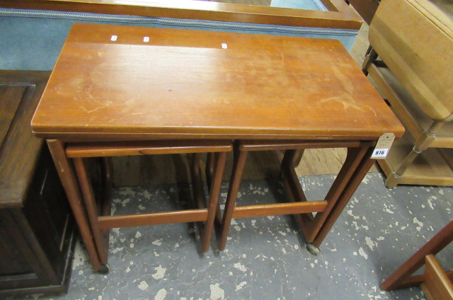 RETRO NEST OF THREE TEAK TABLES Image
