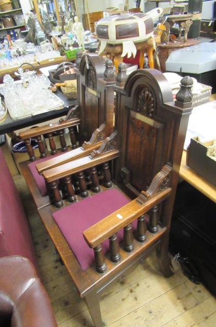 PAIR OF CHURCH CHAIRS Image