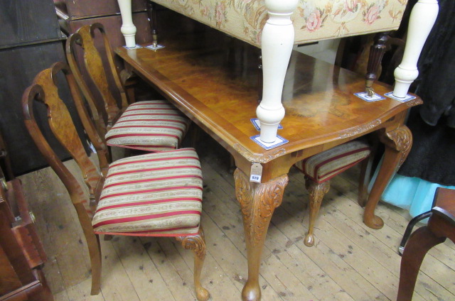 ORNATE DINING TABLE AND SIX CHAIRS Image