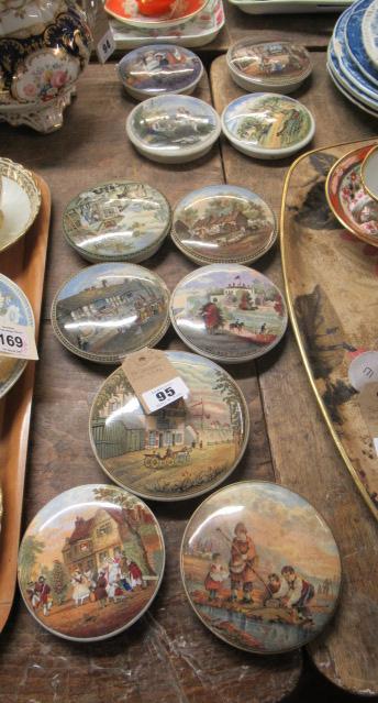 ELEVEN VARIOUS POT LIDS Image