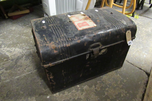 METAL CHEST AND BAROMETER Image