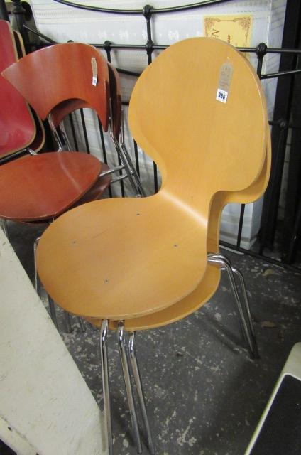 THREE  BENTWOOD CHROME CHAIRS Image