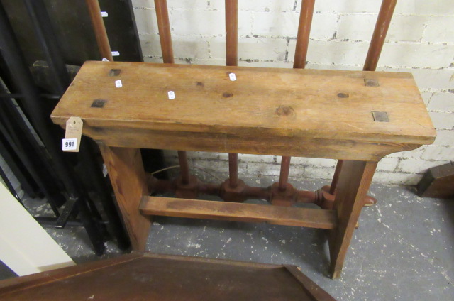 WOODEN BENCH AND A STOOL Image