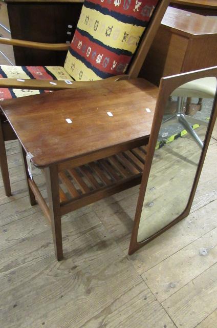 TEAK MIRROR AND A COFFEE TABLE Image