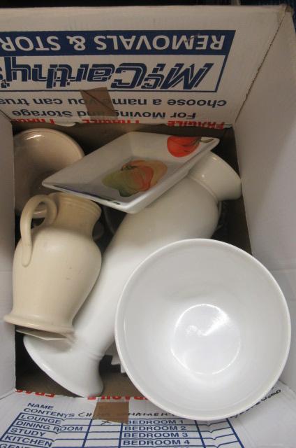 BOX OF PLANTERS AND OTHER CERAMICS  Image