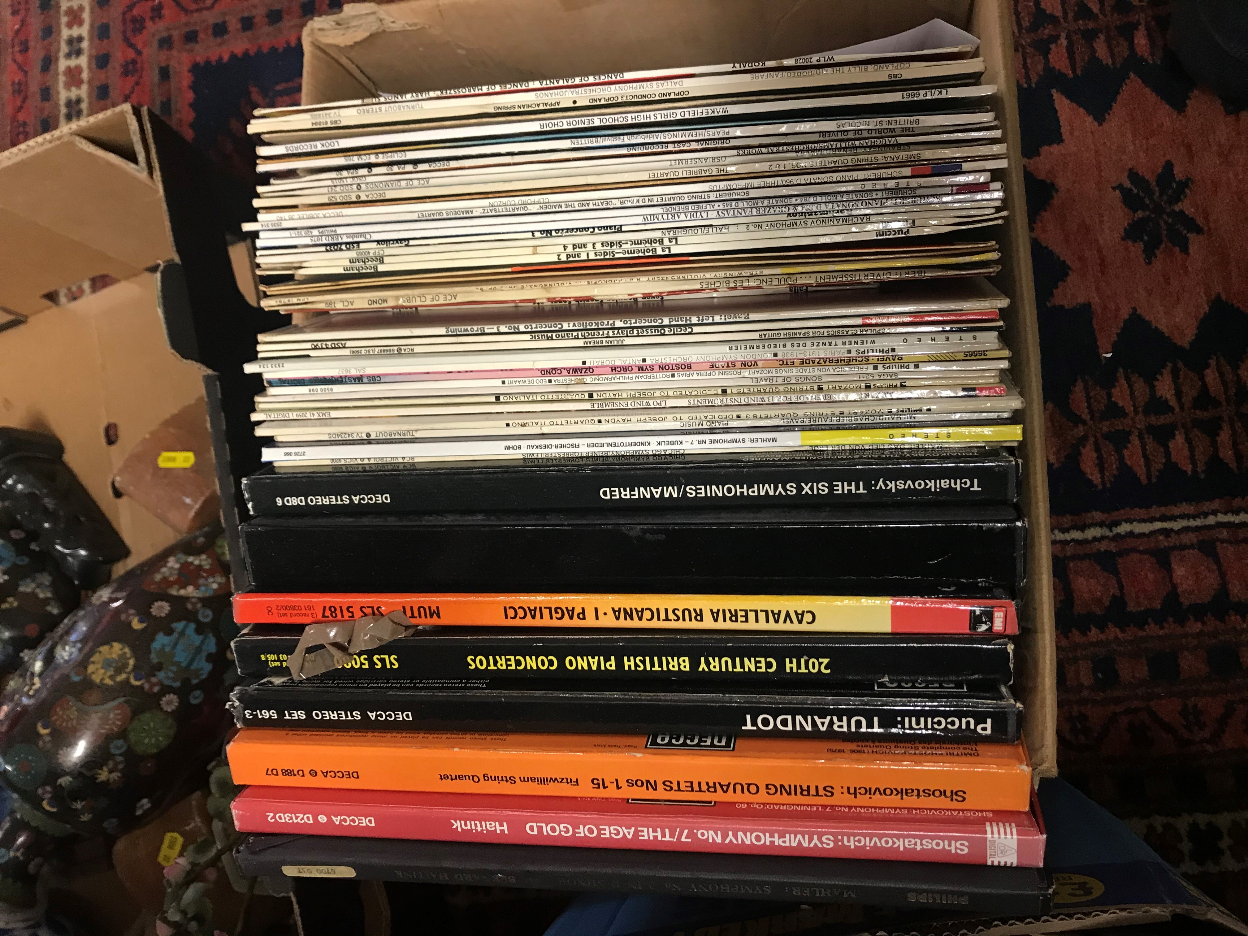 TWO BOXES OF CLASSICAL LP RECORDS Image