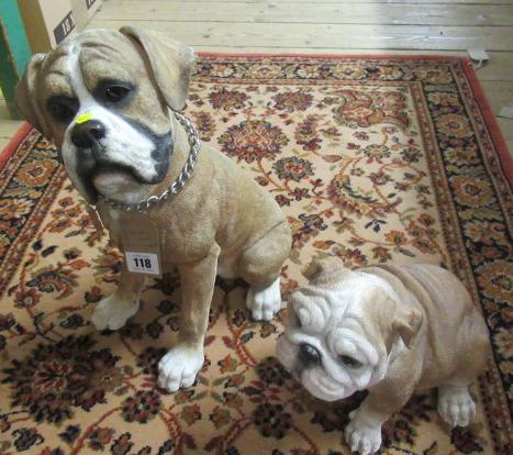 BOXER DOG AND BULLDOG ORNAMENTS Image