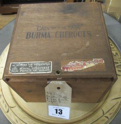 PEWTER PLATE  BREAD BOARD AND CIGAR BOX Image