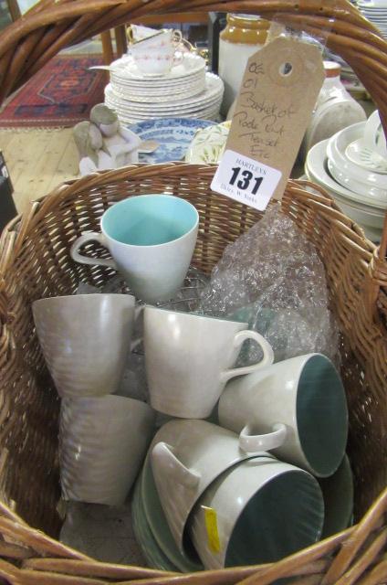 BASKET OF POOLE PART TEA SET ETC Image