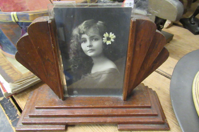 FIVE PIECE PICQUOT TEA SERVICE AND A PHOTO FRAME Image