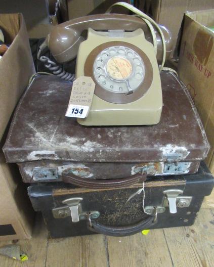 RETRO TELEPHONE AND TWO CASED INSTRUMENTS Image