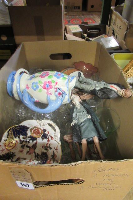 BOX OF MISCELLANEOUS CHINA AND GLASS Image