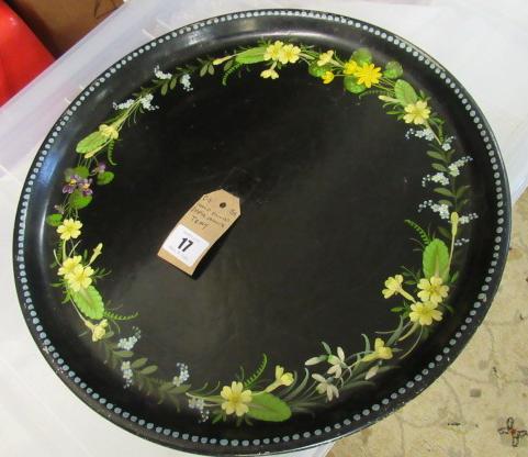 HAND PAINTED PAPIER MACHE TRAY Image