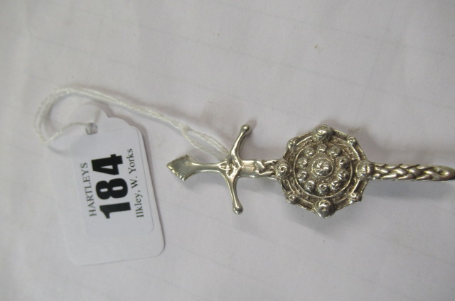 SILVER DAGGER AND SHIELD BROOCH Image