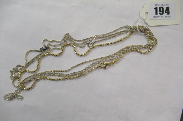 FOUR SILVER CHAINS (22.4g TOTAL) Image