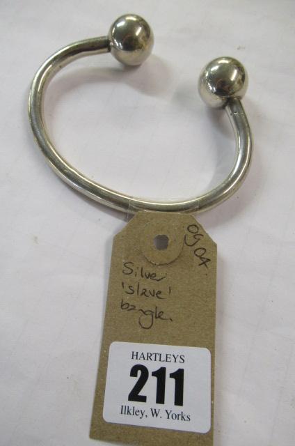 SILVER SLAVE BANGLE Image