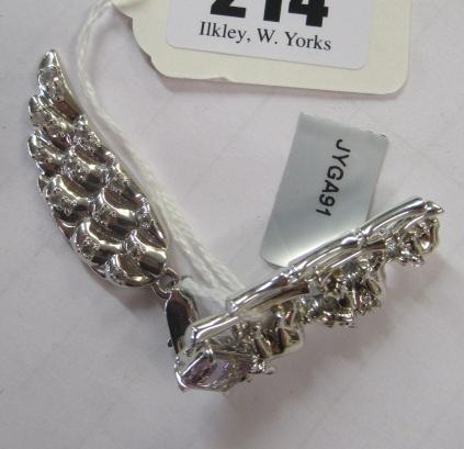 SILVER ANGEL WINGS PENDANT AND ELEPHANT BROOCH Image