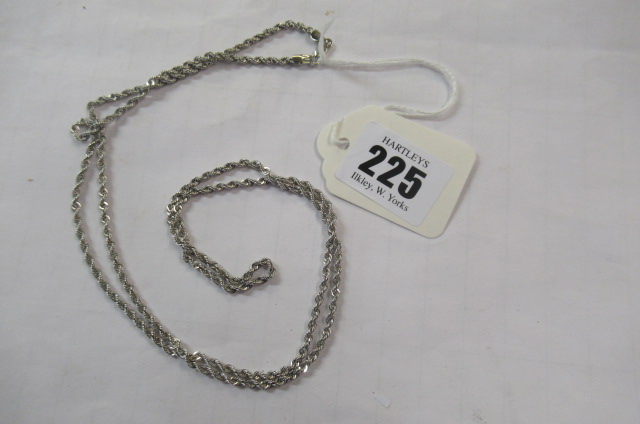 9CT WHITE GOLD ROPE TWIST CHAIN (4g) Image