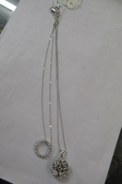 TWO SILVER PENDANTS ON CHAIN (14.8g GROSS) Image