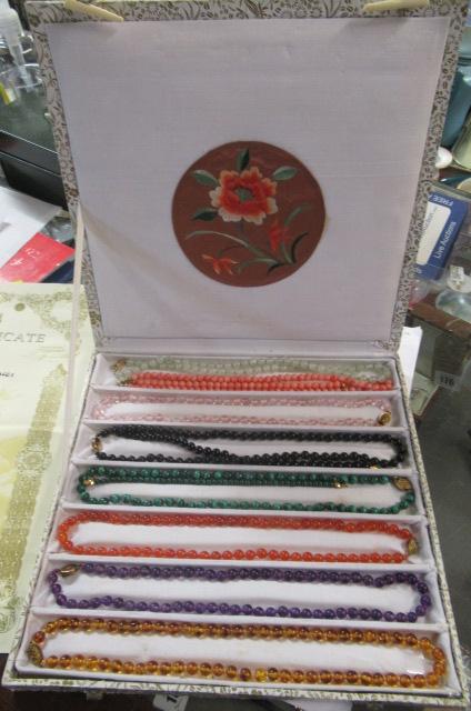 QUANTITY OF GEM STONE NECKLACES Image