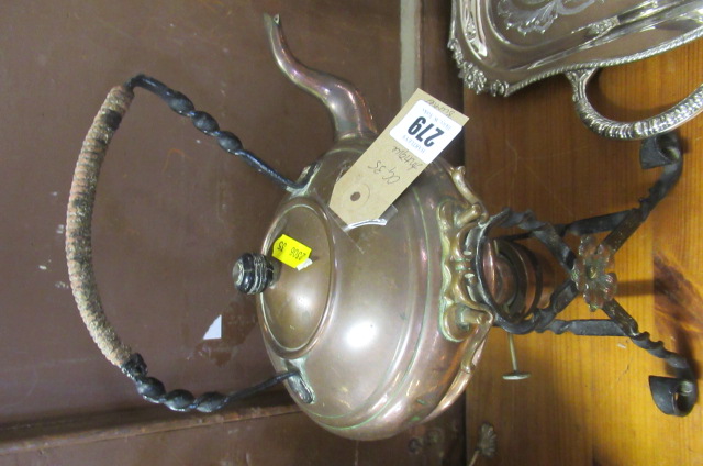ANTIQUE COPPER SPIRIT KETTLE Image