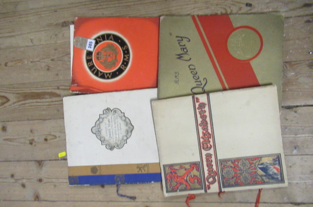 FOUR STEAM LINER LAUNCH BROCHURES INCLUDING R.M.S MAURITANIA Image
