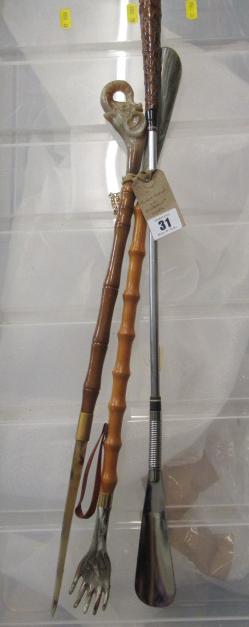 ELEPHANT HEAD SHOE HORN AND TWO OTHERS Image