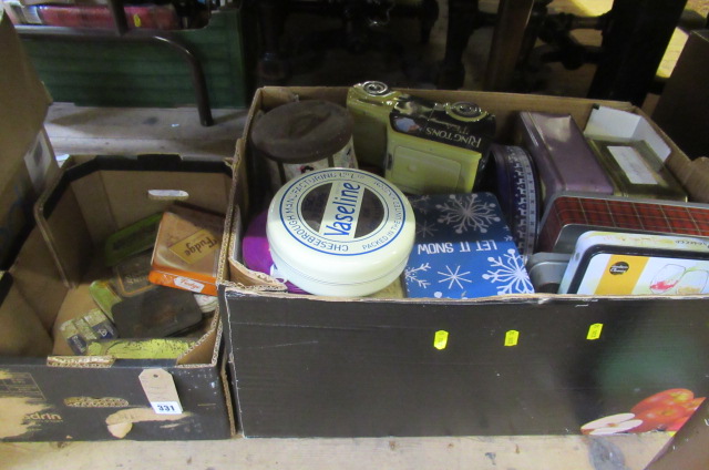 TWO BOXES OF ASSORTED TINS Image