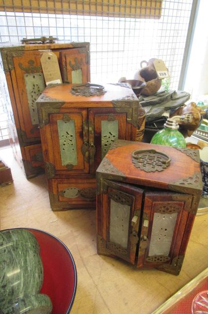 THREE ORIENTAL JEWELLERY BOXES Image