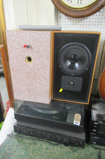 THORENS TD160B MARK II RECORD DECK AND AUDIO LAB AMP WITH A PAIR OF SPEAKERS Image