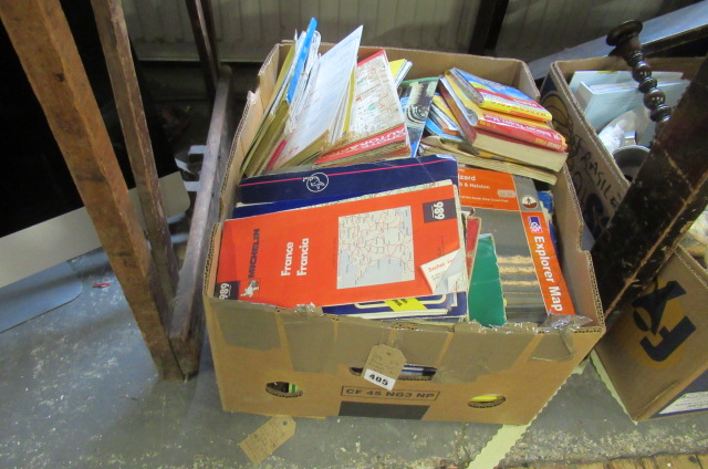 BOX OF MAPS INCLUDING ORDNANCE SURVEY Image