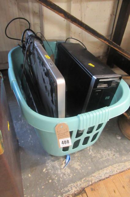 HP COMPUTER  MONITOR AND KEYBOARD Image