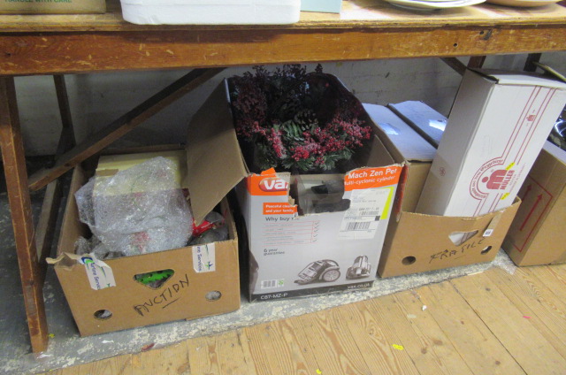 THREE BOXES OF CHRISTMAS DECORATIONS Image